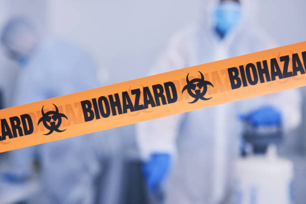 Professional Biohazard Cleanup technician working in Grandview, IL